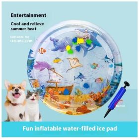Summer Cooling Pet Water Bed Cushion Ice Pad Dog Sleeping Square Mat Cool Cold (Option: Ice pad large size-1PCS)