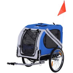 Dog Bike Trailer Folding Pet Wagon with Large Rubber Wheels (Option: White-850x210x620 mm)