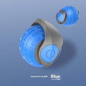 New Interactive Cat Toys Ball Auto Electric Rolling Ball Toys For Cat Smart Automatic USB Rechargeable (Option: Sapphire Blue)