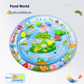 Summer Cooling Pet Water Bed Cushion Ice Pad Dog Sleeping Square Mat Cool Cold (Option: Pond World 65cm-1PCS)