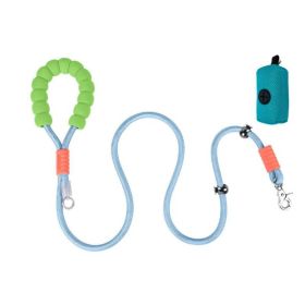 Explosion-proof Dog Leash Suitable For Corgi, Border Collie, Shiba, Walking Collar And Chain (Option: Blue)