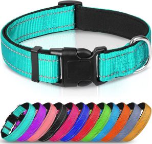 Reflective Dog Collar; Soft Neoprene Padded Breathable Nylon Pet Collar Adjustable for Medium Dogs (Color: pink, size: Small (Pack of 1))