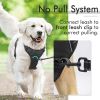 Dog Harness; No-Pull Pet Harness with 2 Leash Clips; Adjustable Soft Padded Dog Vest; Reflective No-Choke Pet Oxford