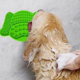 Lick Mat for Dogs Slow Feeder Bowl, Pet Lick Mat for Anxiety Reduction (Color: green)
