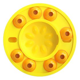 Dog Puzzle Toys Slow Feeder Interactive Increase Puppy IQ Food Dispenser Slowly Eating (Color: Yellow)