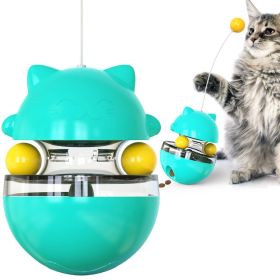 KIMPETS Cats Toy Tumbler Tracks Leaking Food Ball Toys Interactive Pet Products Cat Tunnel (Color: Blue)