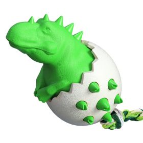 Dog Toothbrush Molar Stick Pet Bite-Resistant Interactive Puzzle Cleaning Teeth Fun Boring Artifact Spherical Dinosaur Egg Toy (Color: green)