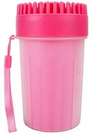 Portable Dog Paw Cleaner Cup Pet Paw Washer for Cats Dogs (Color: pink, size: large)