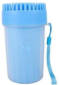 Portable Dog Paw Cleaner Cup Pet Paw Washer for Cats Dogs (Color: Blue, size: small)