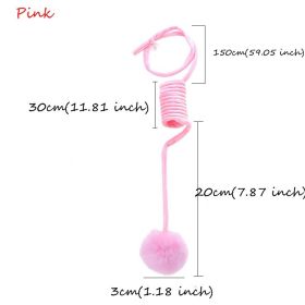 Cat Toys For Indoor Cats; Attractive Relieve Boredom High Elasticity Rope Simulation Balls (Color: pink)