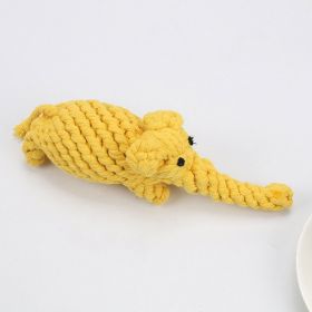 Natural Jute Dog Chewing Rope For Dental Tough With Cute Animals Fruit Eco-Friendly Knot (Style: Elephant)