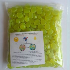 Colorful Pebbles For Fish Tank; Luminous Stone Artificial Fluorescent Stone For Vase Potted Plants (Quantity: 200pcs/bag, Color: Bright yellow)