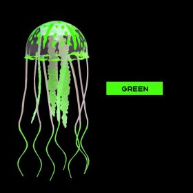 Aquarium Ornament; Artificial Swim Glowing Effect Jellyfish For Fish Tank; Luminous Ornament (Color: green)