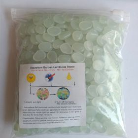 Colorful Pebbles For Fish Tank; Luminous Stone Artificial Fluorescent Stone For Vase Potted Plants (Quantity: 200pcs/bag, Color: White)