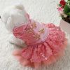 New Year Dog Dress; Festive Pet Dress; Floral Dog Costumes; Pet Clothes