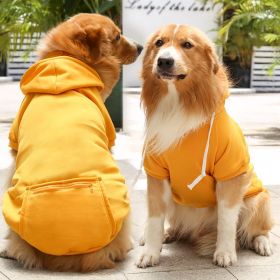 Plaid Dog Hoodie Pet Clothes Sweaters with Hat and Pocket Christmas Classic Plaid Costumes (colour: Big dog zipper pocket sweater ginger, size: 3XL (chest circumference 70, back length 55cm))