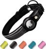 Reflective AirTag Dog Collar; ivienx Apple Air Tag Padded Pet Collar with Air Tag Case Holder Accessories for Small Medium