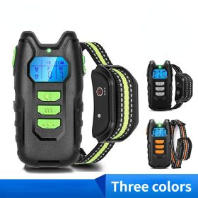Dog Training Collar Rechargeable Shock Collar; 3 Modes Beep Vibration and Shock Waterproof Bark Collar (Color: D101-1 green)