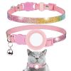 Rhinestone Decor Pet Collar For Airtag Tracker Case