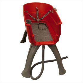 Booster Bath Elevated Dog Bath and Grooming Center Large Teal 45" x 21.25" x 15" (Color: Red, size: large)