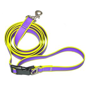 **6 in 1 Hands Free Dog Leash Adjustable Multifunction Training Lead** (Color: Purple-yellow)