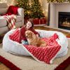 Human Dog Bed Large Washable Faux Fur Orthopedic Pet Bed