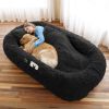 Human Dog Bed Large Washable Faux Fur Orthopedic Pet Bed
