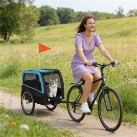 Dog bike trailer, pet bike bike holder (Color: Blue)