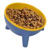 Raised Tilted Cat Food Bowl Elevated Water Dish for Small Pets