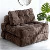 Modern Memory Foam Compressed Sofa Chair,Folding Sofa Bed, Convertible Sleeping Chair With Backrest Support