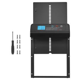 Automatic Chicken Coop Door, Battery Powered Chicken Coop Door with Timer & Manual Setting, Anti-Pinch Security, Durable Aluminum Alloy (Power Supply: Dry Battery, Color: black)