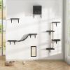 5 Pcs Wall Mounted Cat Climber Set;  Floating Cat Shelves and Perches; Modern Cat Furniture
