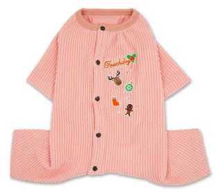 Touchdog 'Ciesta-Luxe' Designer Full Body Thermal Pet Dog Jumpsuit Pajamas (Color: pink, size: small)