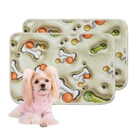 Qeils Reusable Puppy Pads, Washable Pee Pads for Dogs 2 Pcs 18"x24" 3D Printed Dog Training Pads (colour: Toys, size: 18"*24"(2 Pcs))