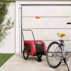 Pet Bike Trailer Red and Black Oxford fabric, Iron, PVC Medium