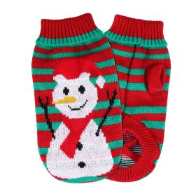 Pet Christmas Turtleneck Sweater Snowman Winter Dog Cat Costume (Type: Snowman, size: L)