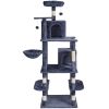 Cat Tree for Indoor Cats, 68.5" Cat Tower with 2 Cat Condos, Sisal Scratching Post, Hammock, Top Perch, Jumping Platforms