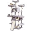 VEVOR Cat Tree for Indoor Cats, 68.5" Cat Tower with 2 Cat Condos, Sisal Scratching Post, Hammocks, Top Perches, Jumping Platforms and Ramp