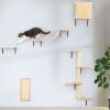 5 Pcs Wall Mounted Cat Climber Set;  Floating Cat Shelves and Perches; Modern Cat Furniture