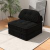 Fully Compressible Folding Sofa Bed Convertible to Sleeping Chair with Foldable Mattress Pillow Top & Backrest