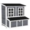 Wooden Chicken Coop with Nesting Box, Pull-Out Tray, Waterproof Roof, 39" Chicken House for 4-6 Chickens, Rabbits