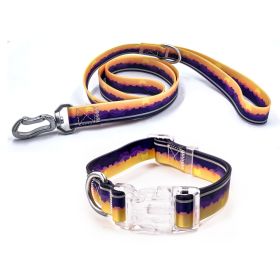 Adjustable Reflective Waterproof Dog Leash Set for Outdoor Adventures (Color: dusk, size: M)
