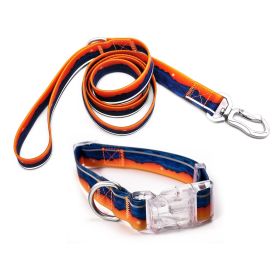 Adjustable Reflective Waterproof Dog Leash Set for Outdoor Adventures (Color: sunset, size: L)
