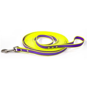 Durable Two Color Dog Training Rope Tangle Free Soft Walking Leash (Color: Purple-yellow, size: 10M)