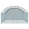 13 X 10 Ft Large Metal Chicken Coop, Walk-in Poultry Cage Chicken Hen Run House With Waterproof Cover