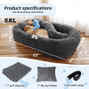 Human Dog Bed Large Washable Faux Fur Orthopedic Pet Bed