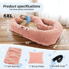 Human Dog Bed Large Washable Faux Fur Orthopedic Pet Bed