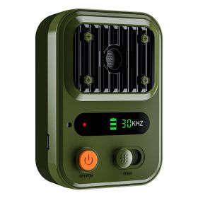 Ultrasonic Anti-Barking Device Rechargeable Auto Dog Bark Control Deterrent Box Training Waterproof (Color: green)