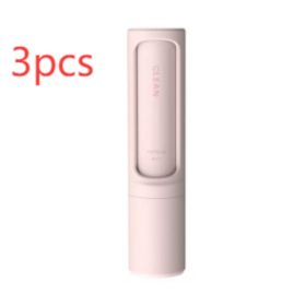 2-1 Reusable Pet Hair Remover Brush Lint Roller Portable Effective Self Cleaning Tool Removal Brush (Option: Pink3pcs)