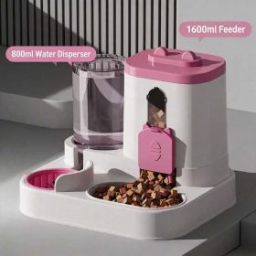 Gravity Pet Feeder Automatic Water Dispenser (Option: S FAD PINK)